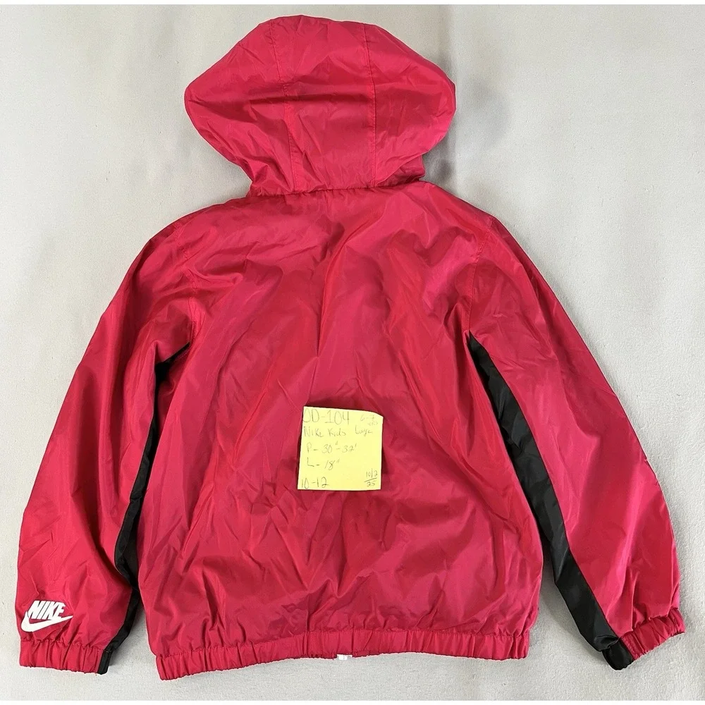 Nike Girls Velboa‎ Windbreaker Kids Jacket Rush Pink Size Large 6-7 Yrs